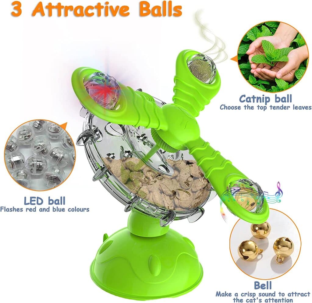 Interactive Cat Feeder Toy Light Green 2