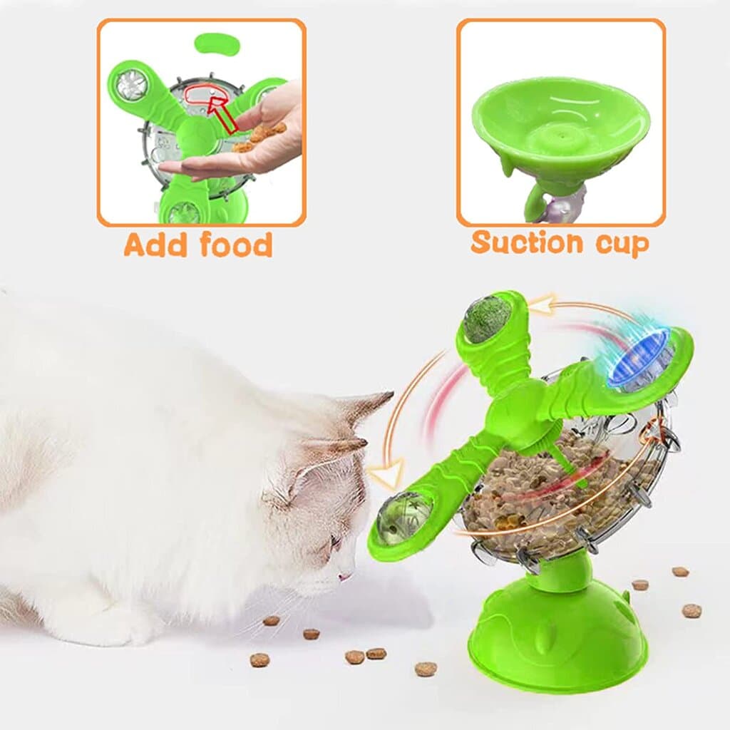 Interactive Cat Feeder Toy Light Green 4
