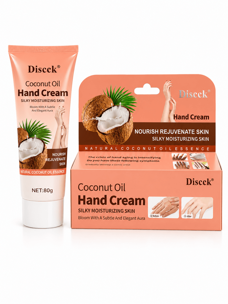 Discck Coconut Oil Hand Cream - Nourishing & Rejuvenating Moisturizer (80g) 1