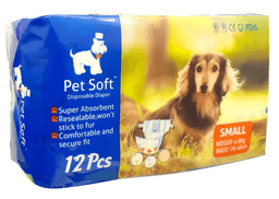 Pet Soft Female Diapers - S - 12x — photo 1