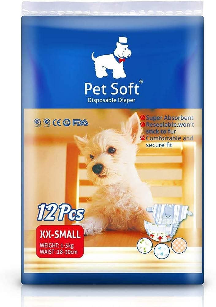 Pet Soft Female Diapers - XXS - 12x