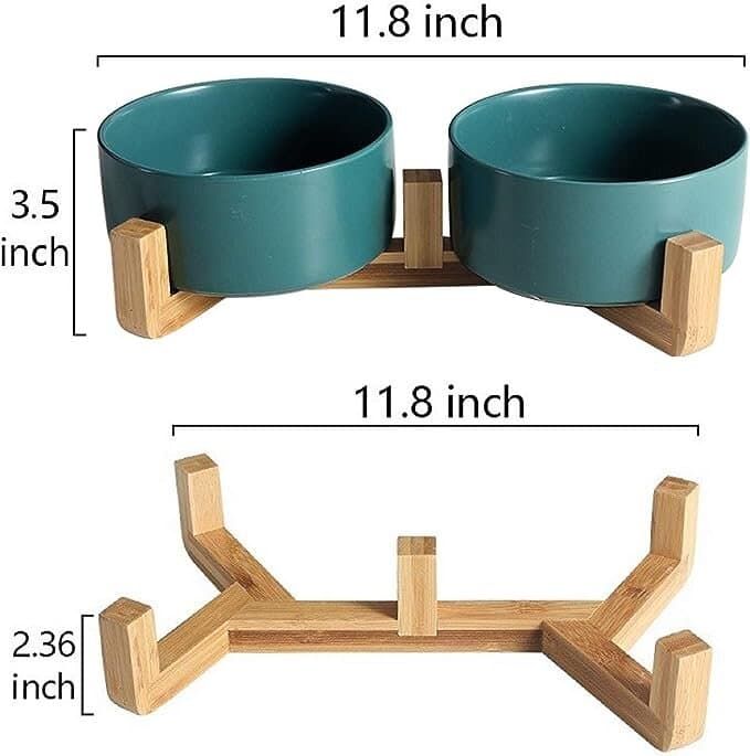 Luxury Ceramic Dual Pet Bowl - L 2