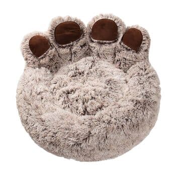 Paws-Shaped Bed Brown & White - 60cm