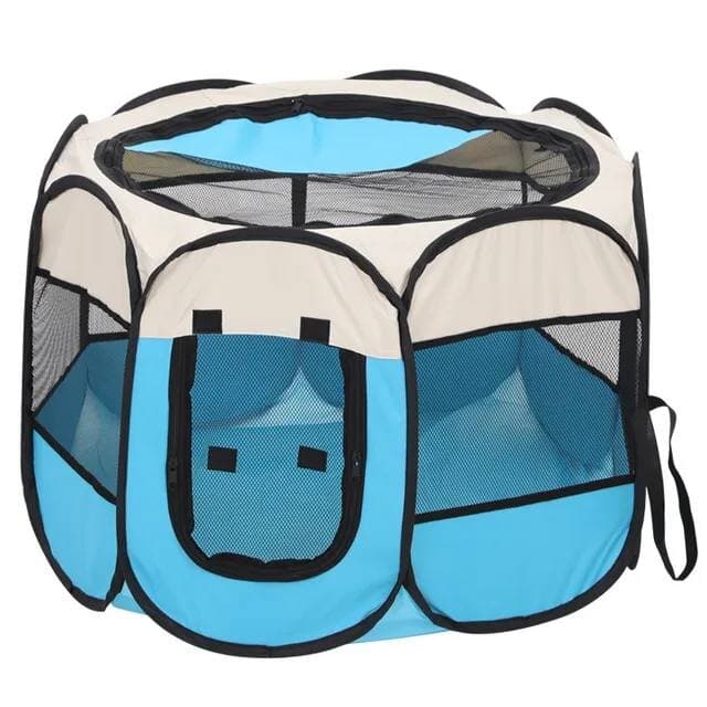 Pet Playpen - Blue & Beige M - 100cm