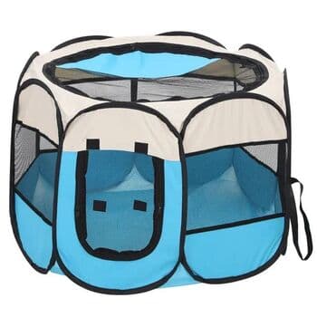 Pet Playpen - Blue & Beige M - 100cm