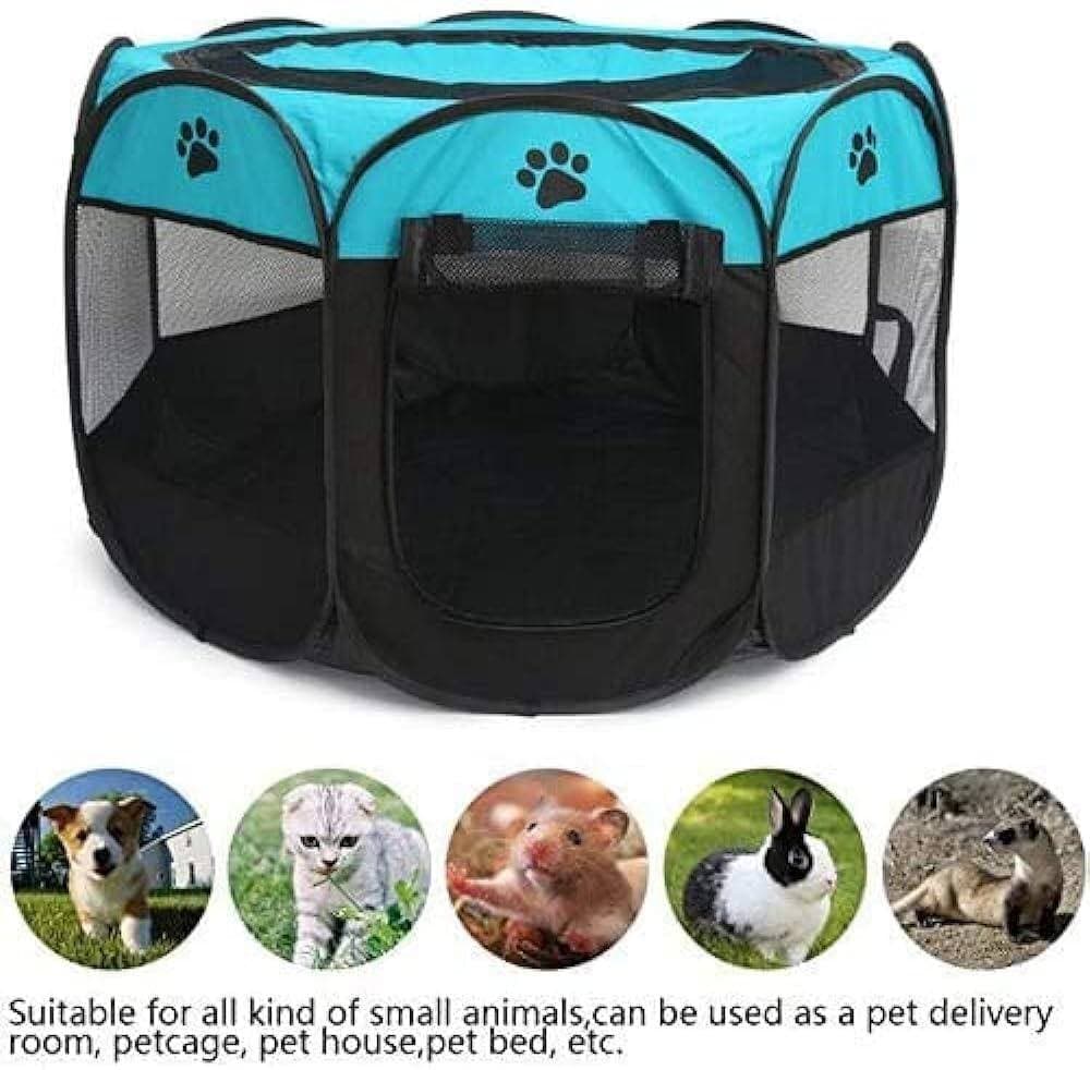 Pet Playpen- Blue & Black M - 100cm — photo 2