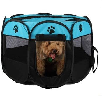 Pet Playpen- Blue & Black S - 70cm