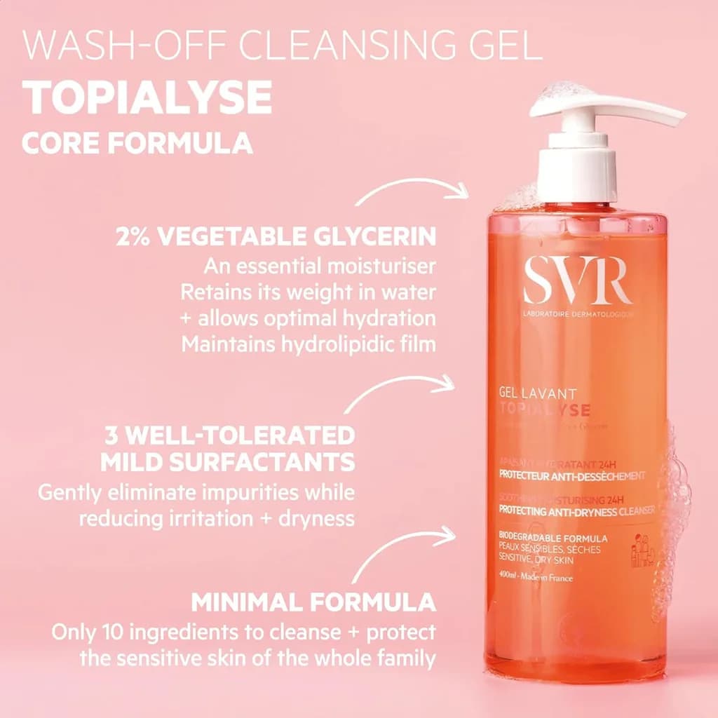 Svr Cleansing Wash For Dry And Sensitive Skin - 400ml — photo 2