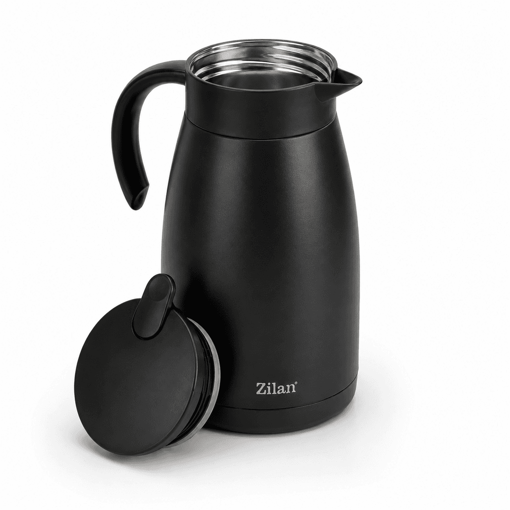 Zilan 3-Piece Vacuum Flask & Sport Bottle Set (Matte Black) + (Floria French Press) — photo 2