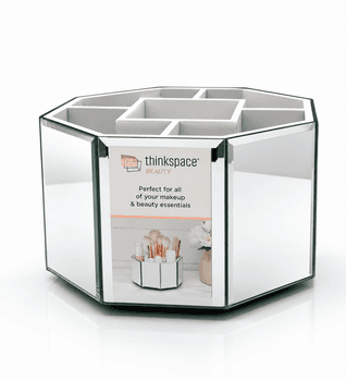 Luxury Glass Makeup Organizer | Spacious Vanity Cosmetic Storage Box