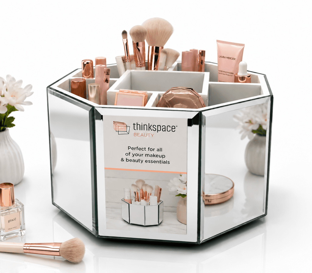 Luxury Glass Makeup Organizer | Spacious Vanity Cosmetic Storage Box — photo 3
