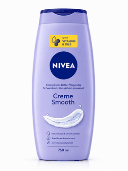 Nivea كريم رغوة استحمام ناعمة ومرطبة بزبدة الشيا والفيتامينات، ٧٥٠ مل