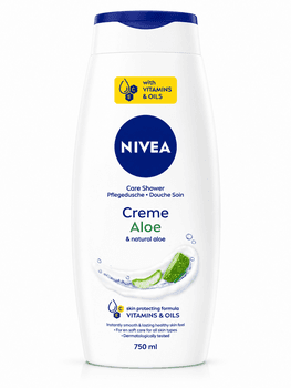 كريم الاستحمام Nivea Aloe & Natural Aloe Care مع الفيتامينات والزيوت