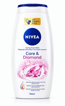 رغوة حمام Nevia Care & Diamond للعناية الفاخرة، عطر زنبق الكالا - ٧٥٠ مل