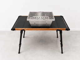 Portable Camping Grill Table (75x38cm) - Compact Black Outdoor BBQ Table — photo 3