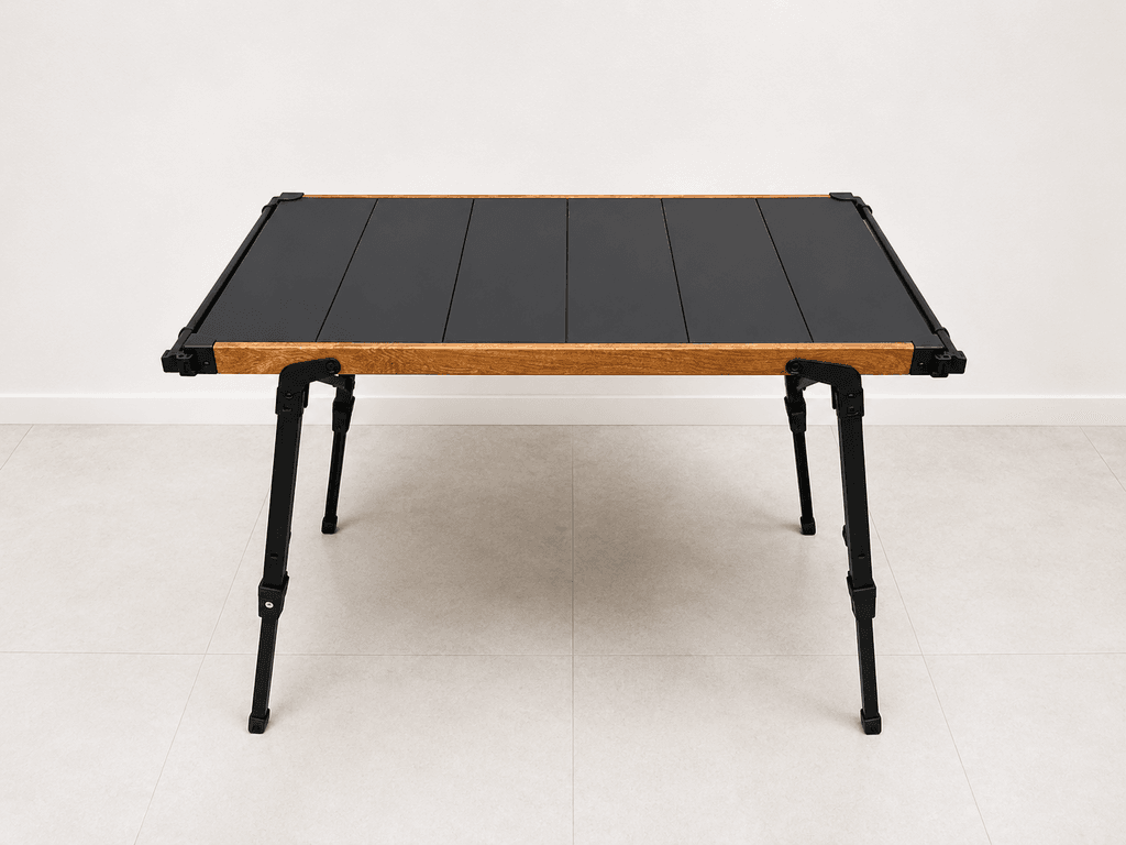 Portable Camping Grill Table (75x38cm) - Compact Black Outdoor BBQ Table — photo 4