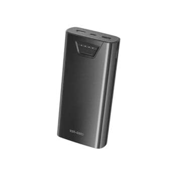 VEN-DENS VD-PB042 20000mAh High-Capacity Dual USB Power Bank - Black