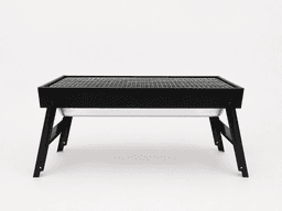 Portable Charcoal BBQ Grill with Foldable Legs - Black Compact Outdoor Grill — photo 1