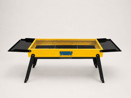 Portable Folding BBQ Grill with Side Trays - Durable Yellow Outdoor Grill — photo 1
