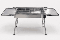 73cm Portable Stainless Steel BBQ Grill with Folding Legs - Silver — photo 1