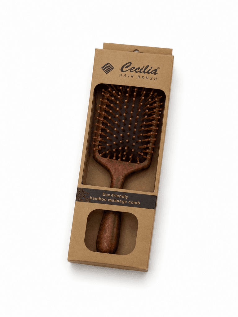 Cecilia Eco-Friendly Bamboo Hair Brush & Scalp Massage Comb — photo 2