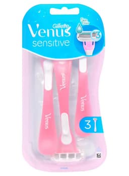 شفرات Gillette Venus النسائية القابلة للتصرف للبشرة الحساسة، عبوة ٣ قطع — photo 1