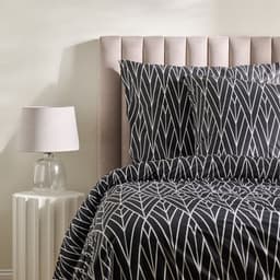 Black with White Geometric Pattern