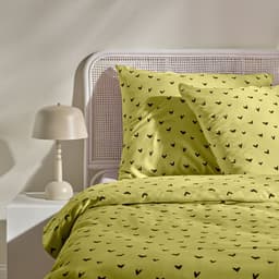 Light Yellow with Heart Motif