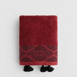 Dark Red with Black Pattern