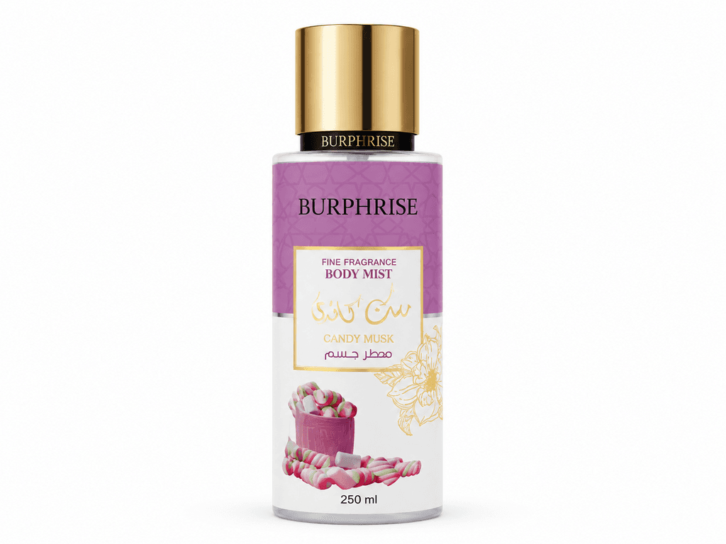 بخاخ عطر Burphrise الفاخر للجسم، ٢٥٠ مل - مسك الحلوى