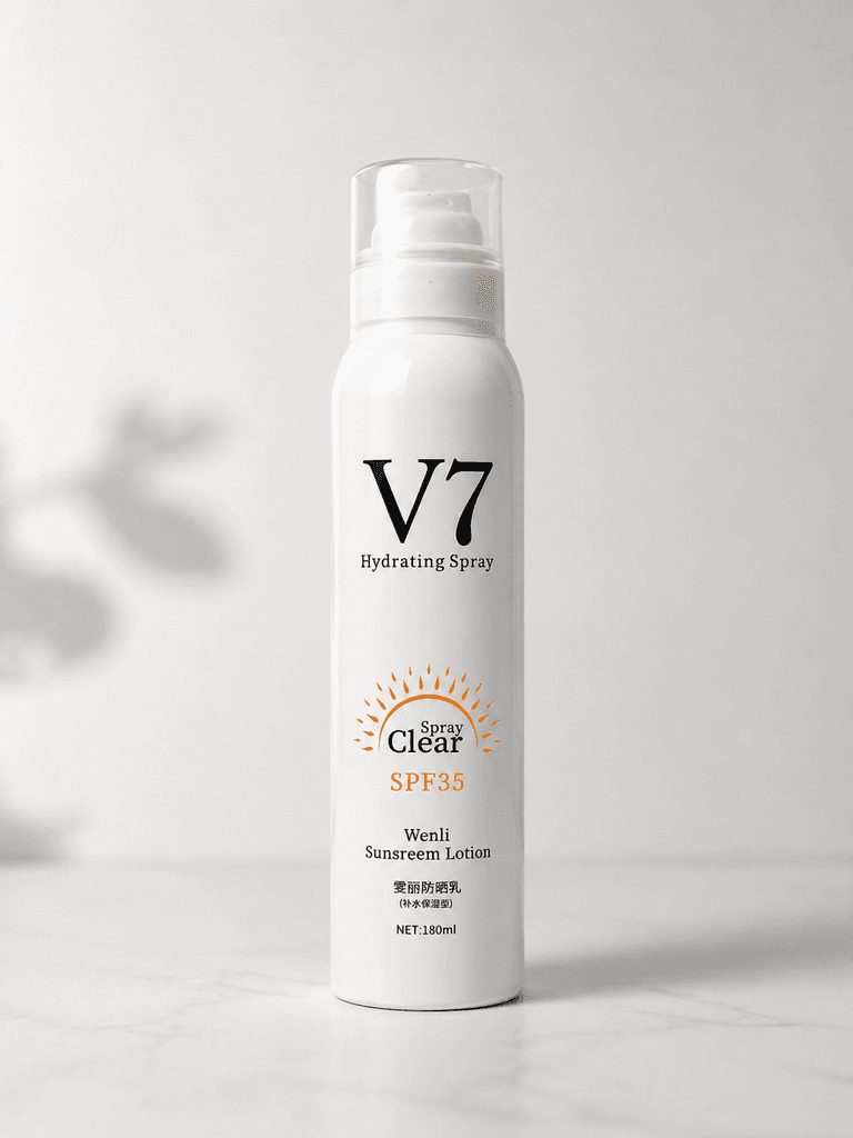 سپرەی پاراستنی خۆر و نەمکەری Wenli V7 بێ ڕەنگ SPF ٣٥ - ١٨٠ مل