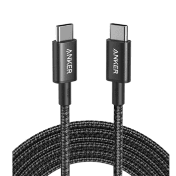 كابل شحن سريع ومضفر Anker USB-C to USB-C (بطول 3.3 ft وقوة 60W) – كابل فائق المتانة متوافق مع Apple