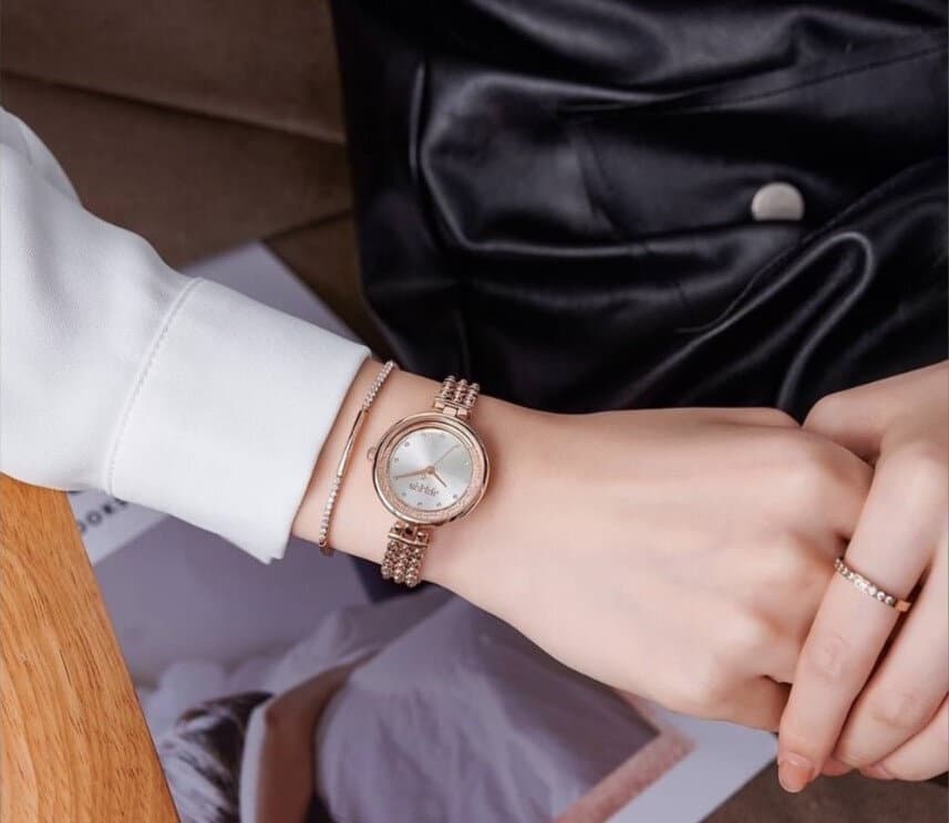 Julius Analog Women's Watch - JA-787 (Rose Gold / White) — photo 2