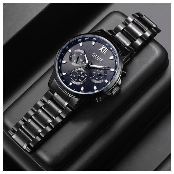 Julius Analog Men's Watch (Black) — photo 3