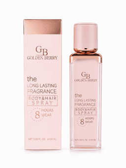 Golden Berry Long-Lasting Body & Hair Fragrance Spray, 100ml (Light Pink Bottle) - 8-Hour Wear — photo 1