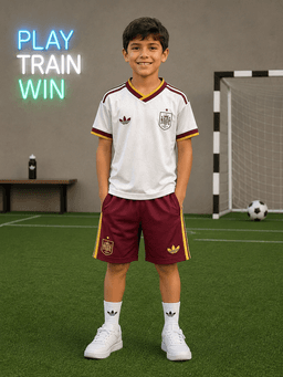Official Adidas Kids Spain National Team Dress & Shorts Set - White (Size 22) — photo 1