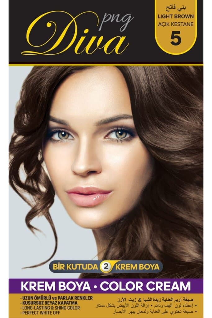 صبغ شعر ديفا بزيت الاركان و زبدة الشيا | بني فاتح 5 من Diva