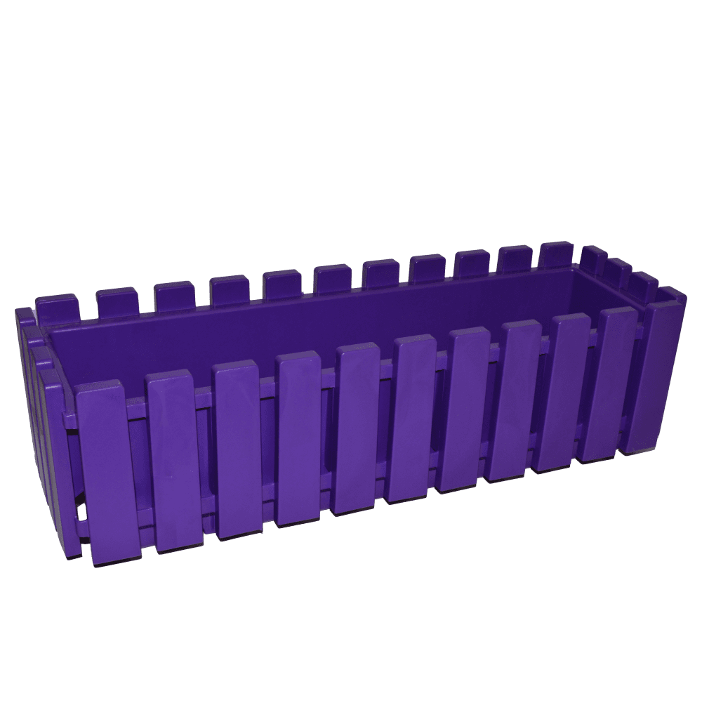Akasya Fence Balcony Flower Pot 60 Purple