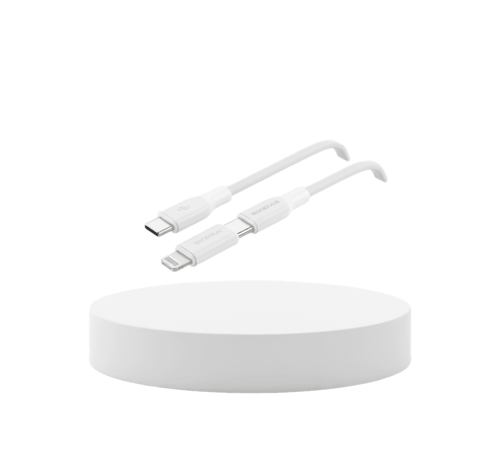 SIKENAI 2 in 1 USB-C to USB-C + Lightning Cable VO-11 - White