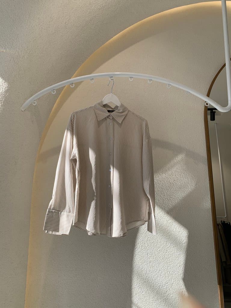 Hot Fashion Women's Cotton Shirt - Light Brown (S)