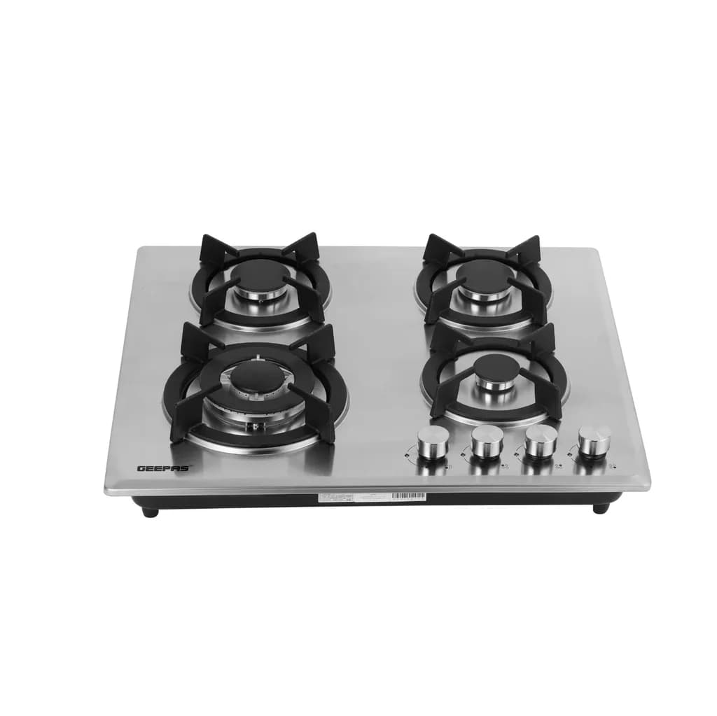 Geepas 4-Burner Gas Hob SS Auto Ignition - GGC31026 (Silver)