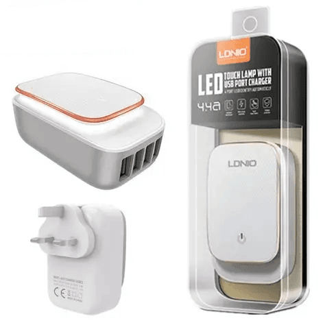 LDNIO 4-Port USB Charger with LED Lamp - A4405
