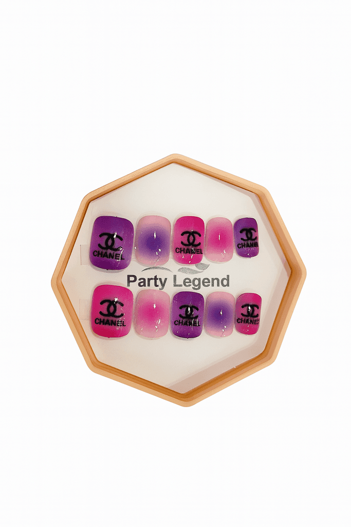 Pink & Purple Chanel Nails