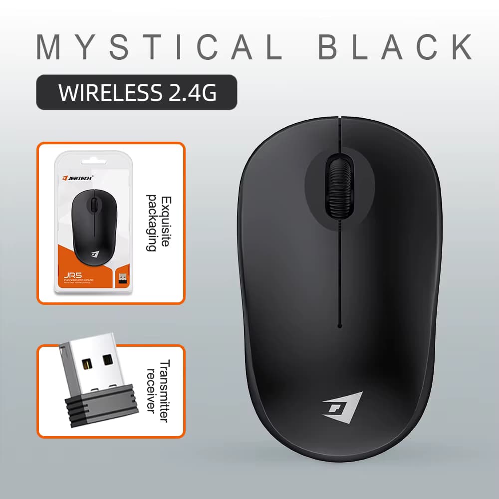 Jertech JR5 Mini Gaming Wireless Mouse (Black)