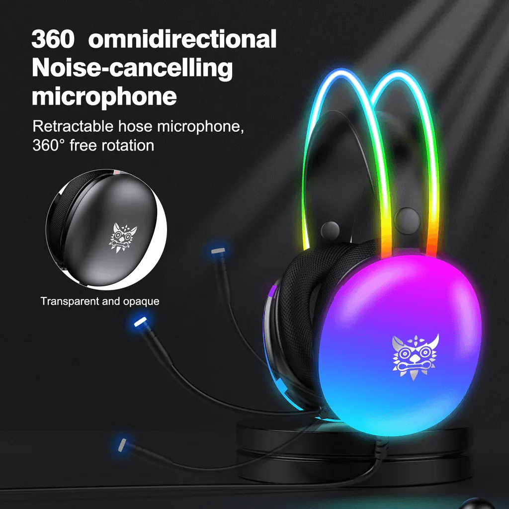 ONIKUMA X25 RGB Gaming Headset - Black — photo 3