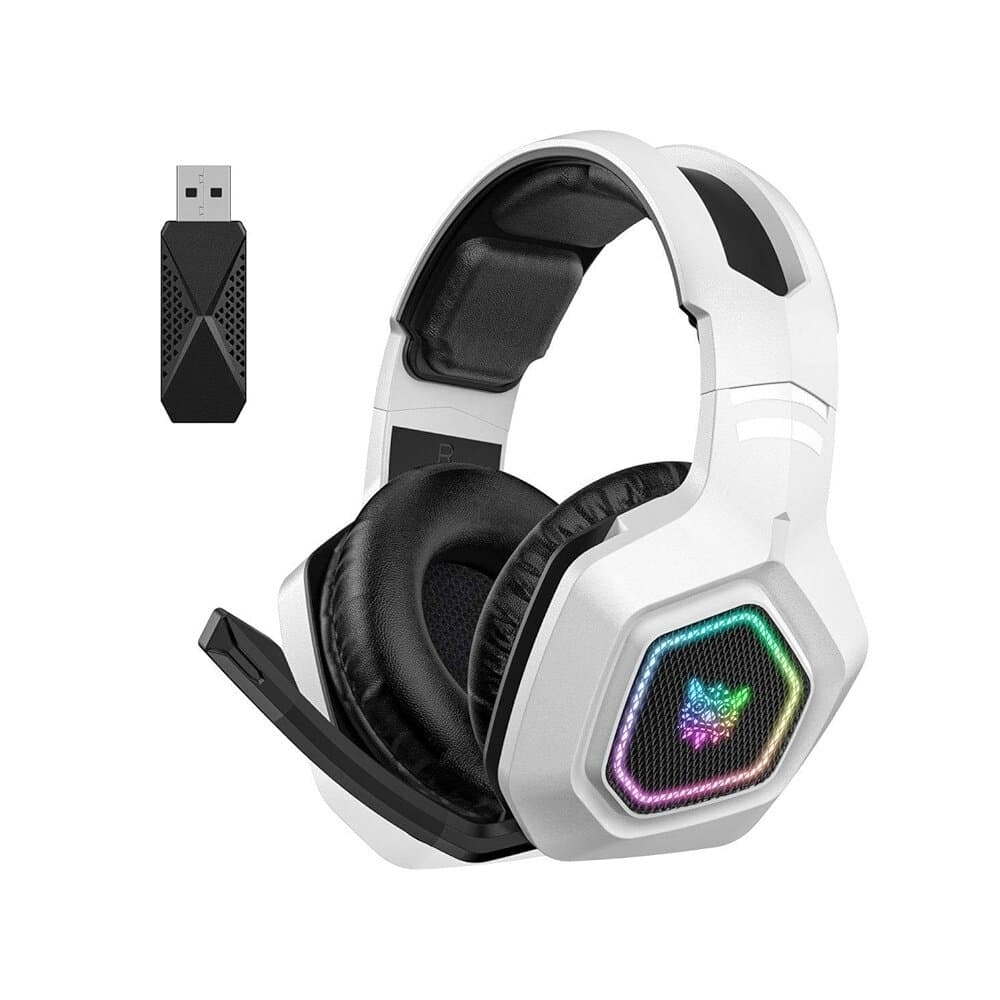 ONIKUMA B100 RGB Wireless Gaming Headset - White
