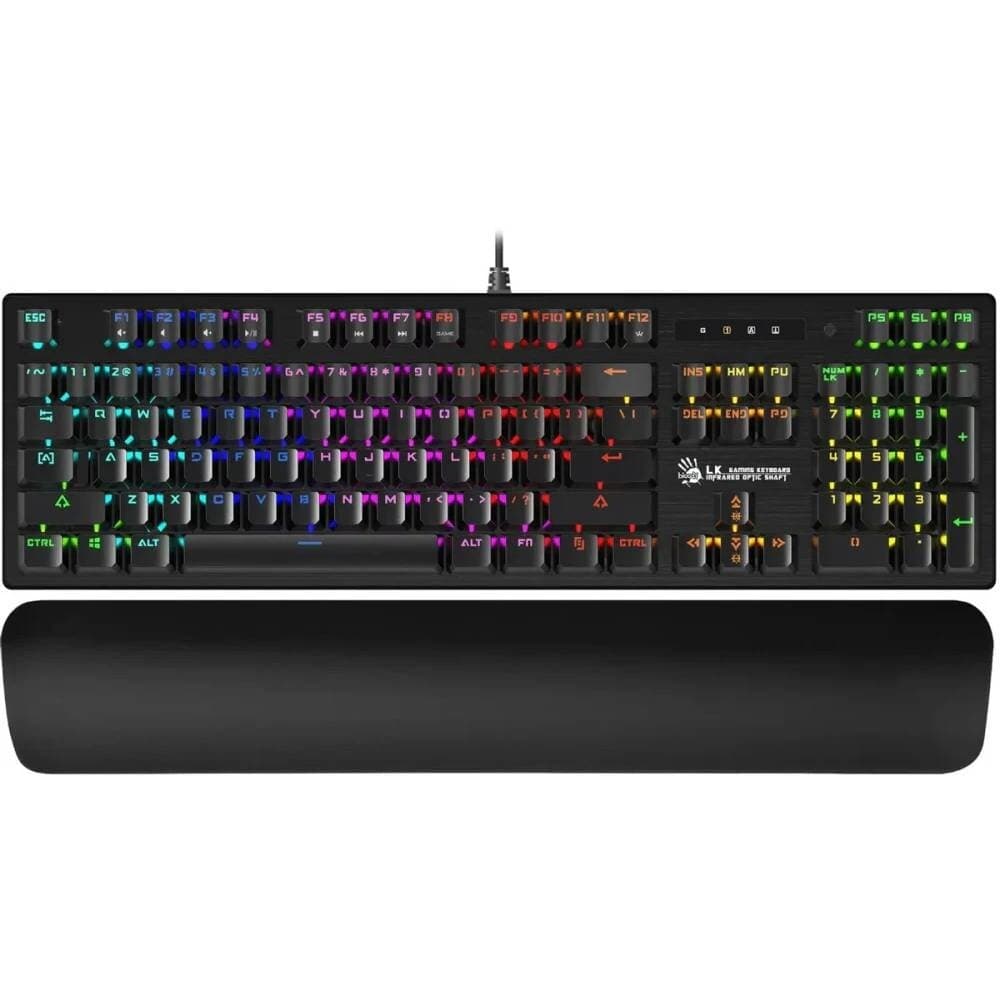 Bloody B825R Light Strike Mechanical Gaming Keyboard (Red Switches) - Black