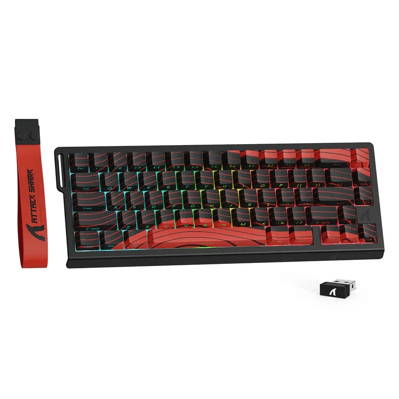 Attack Shark X68 Pro HE Keyboard - Black And Red