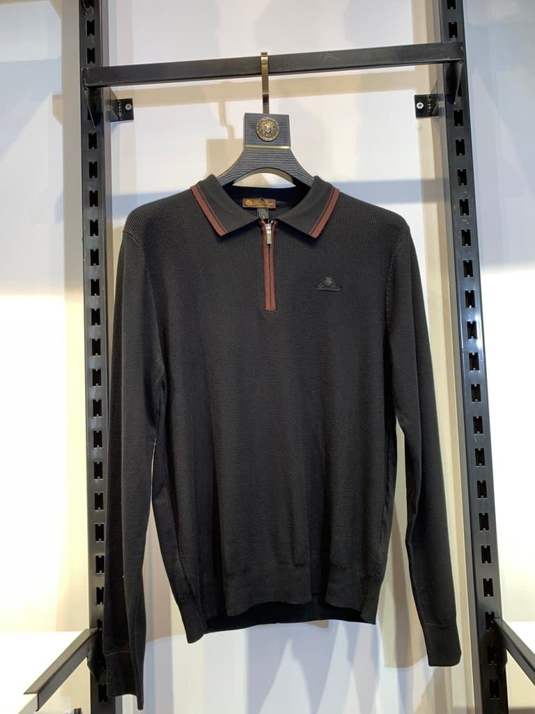 Loro Piana Men's Tricot T-Shirt - Black (L)