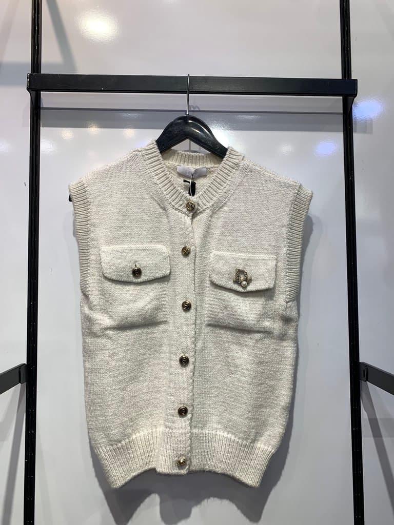 Dior Women's Tricot Vest - Master Quality - Off White (36)